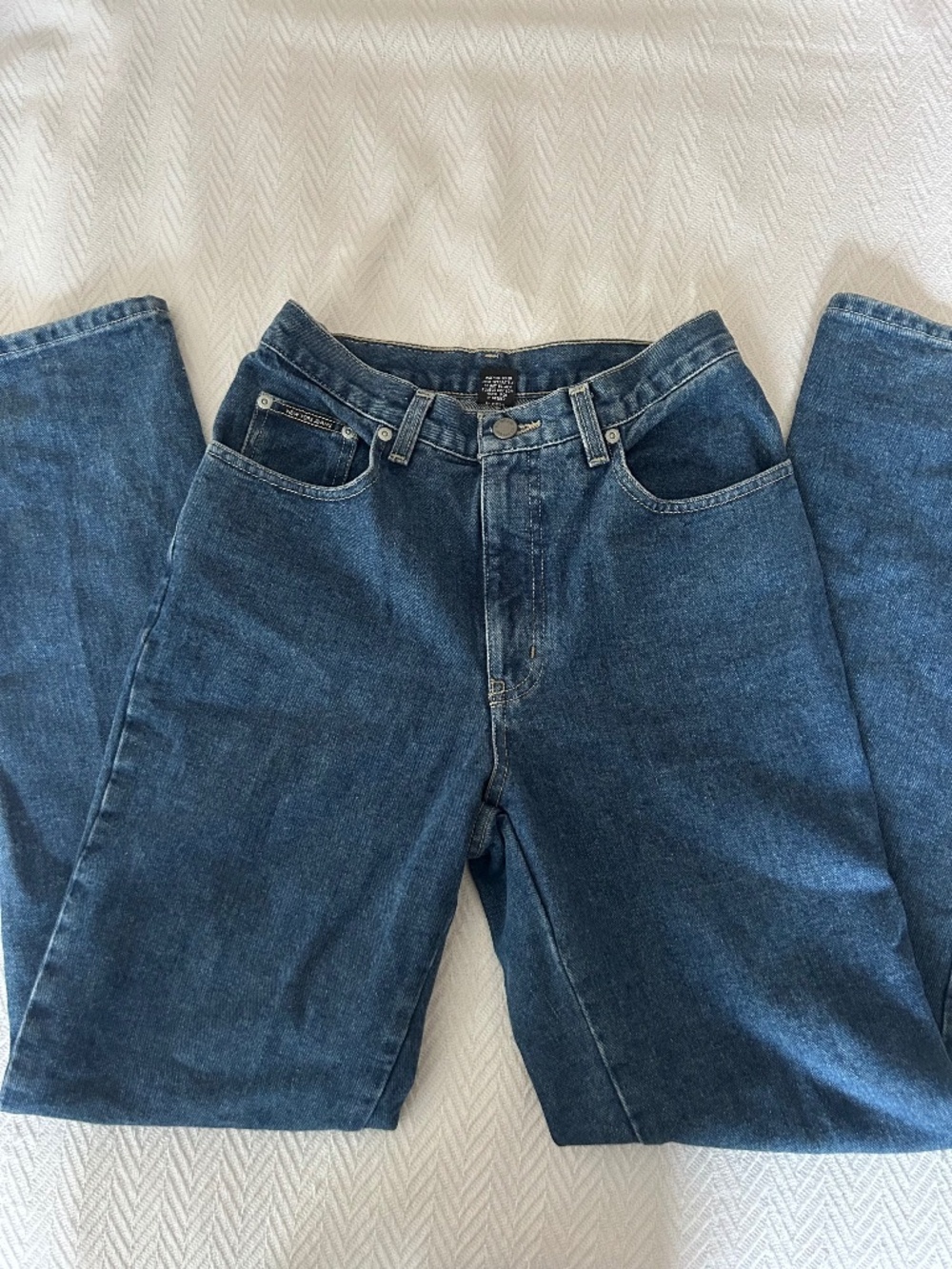 New York & Company High Waisted Straight Leg Jeans